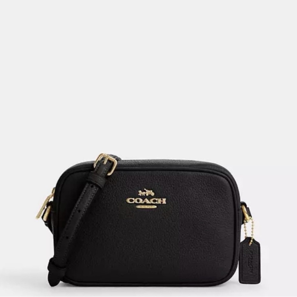 Coach Mini Jamie Signature Canvas Camera Bag Black $278 NWT